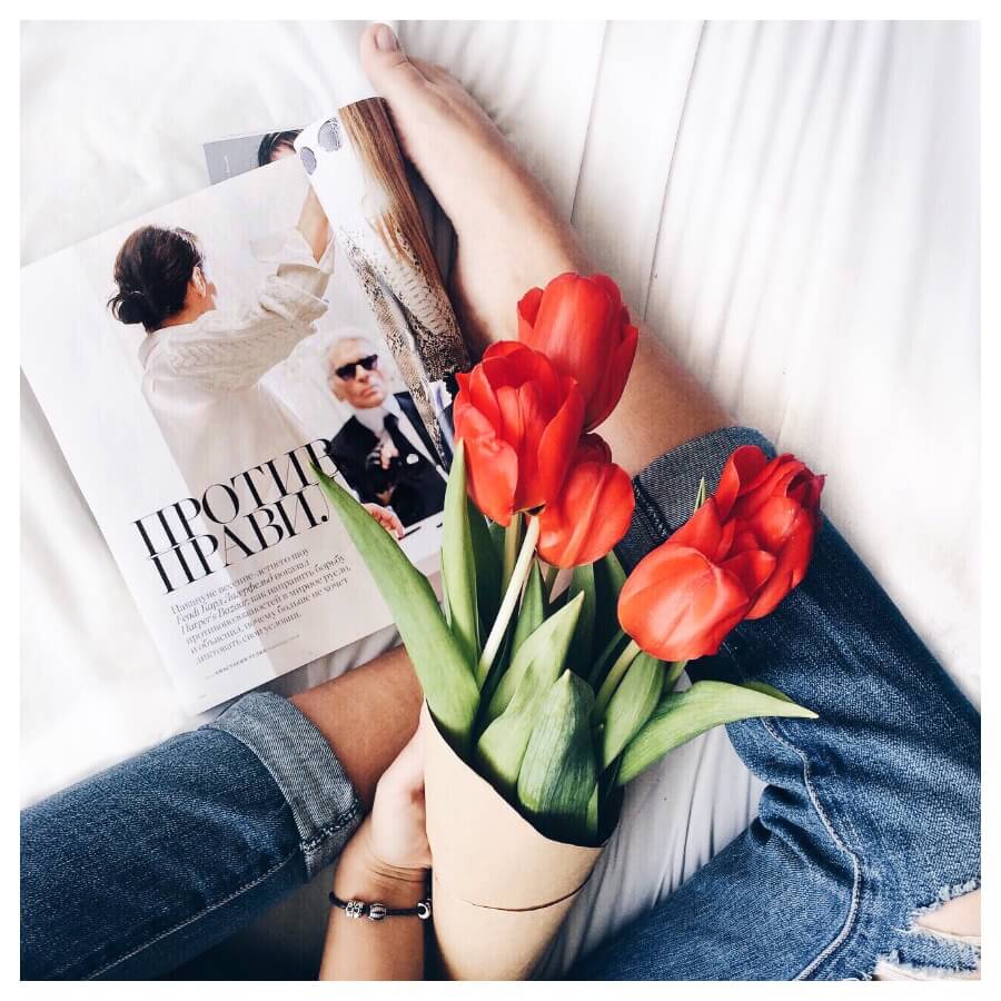 bosje met tulpen populaire instagram filter