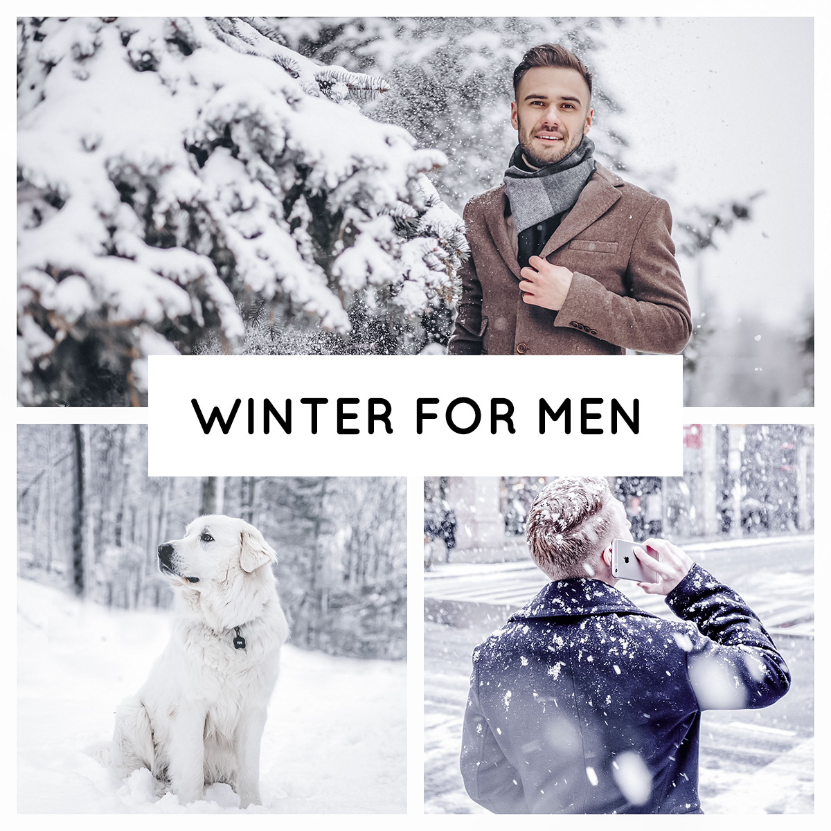 collage winter for man populaire instagram filter